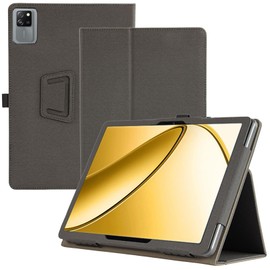 Haofun Case Compatible with Blackview Tab 60 WiFi/Tab 60 Pro, Ultra Thin PU, Slim and Lightweight Flip Case, Foldable, Back Cover Flip Stand, Slim Protective Case with Hand Strap, Black