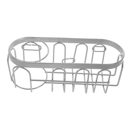 ULTECHNOVO Sink Sponge Holder Kitchen Sink Holder Sink Organizer with Brush Holder No Drill Kitchen Organizer Kitchen Scrubber Holder Dish Brush Holder Sponge Organizer Silver Stainless Steel