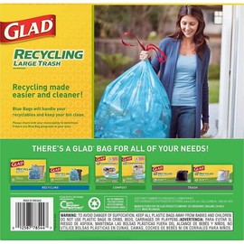 Glad Recycling 30 gal. Trash Bags Drawstring 28 pk