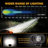 Auxbeam 4 Inch LED Light Pods, 60W Square Offroad Driving