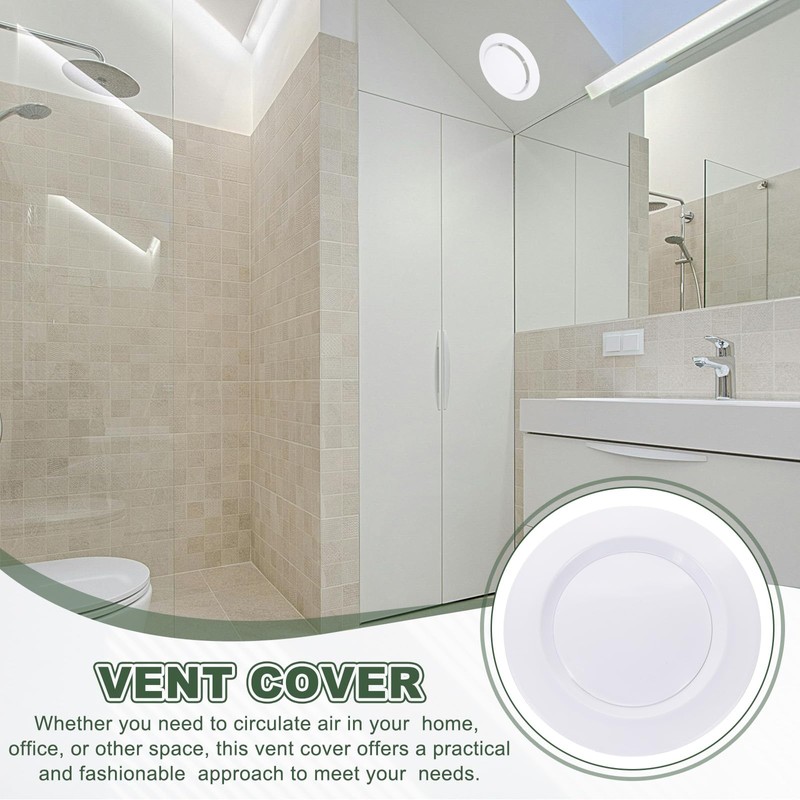 PATIKIL 4 Inch Round Air Vent Cover, 6Pcs ABS Adjustable