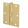 Everbilt 3-1/2 in. Satin Brass Square Corner Door Hinge 237009