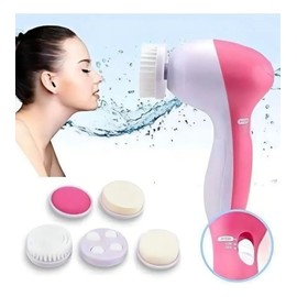 Cepillo Facial Limpieza 5en1 Exfoliante Rostro Belleza Rosa