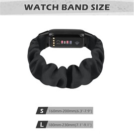 DKGKOO 3 Pack Scrunchie Elastic Strap Compatible with Luxe Strap, Soft Fabric Cloth Cute Sport Replacement Band for Women (I(Purple Stars + Blue Stars + Pink Stars), Small Size)