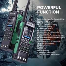 BAOFENG DM-32 DM32 10W Ham 2 Way Radio GPS One-Key Frequency Matching Writing Frequency APP Satellite Positioning Type-C DM32(1PC)