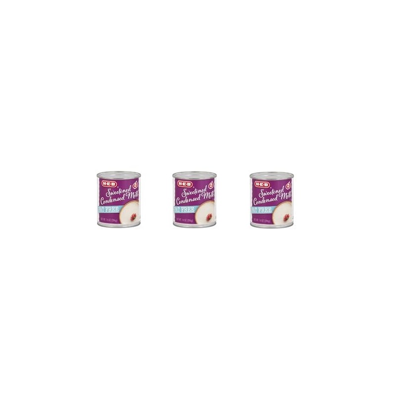 H‑E‑B Fat Free Sweetened Condensed Milk 14oz - 3 cans