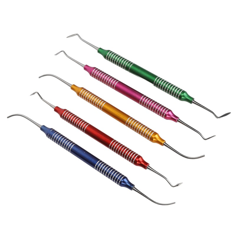 5Pcs Dental Gracey Curettes Curette Hand Scaler Universal Surgical Instrument