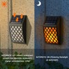 Dynaming Solar Flame Lights Outdoor, 4 Pack Solar Powered Wall