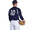 Champro Boys' Clean Up 2-Button Youth Baseball/Softball Jersey, Navy, White,