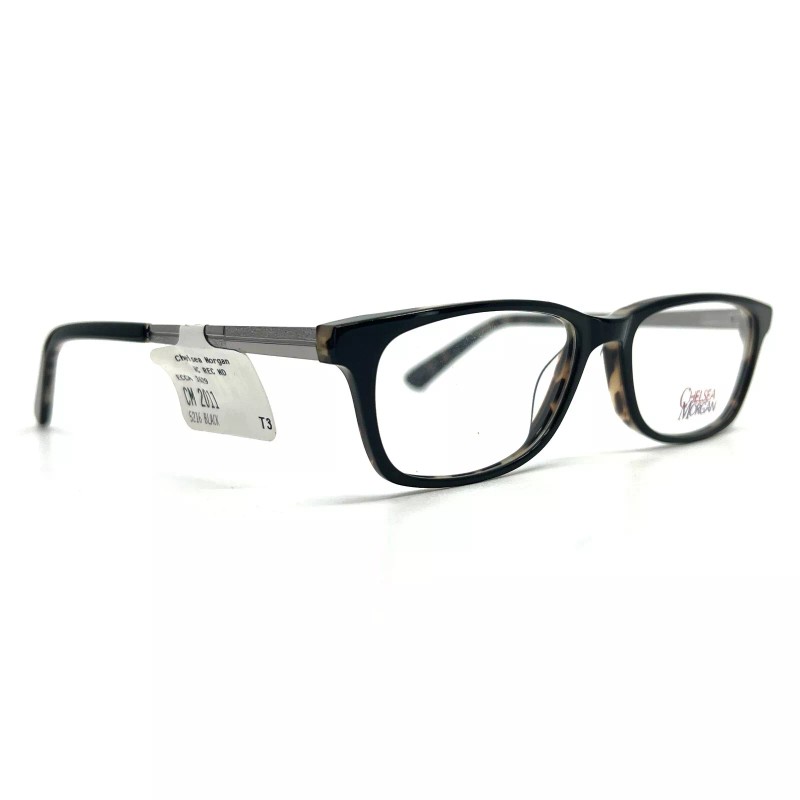 Chelsea Morgan CM 2011 BK Eyeglasses Frames Brown gold Rectangular