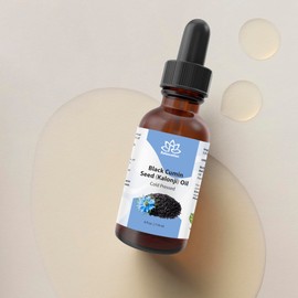 Organic Black Cumin Seed Oil – Cold Pressed & Unrefined – Nigella Sativa for Skin & Hair – Reduces Wrinkles, Nourishes Skin, Stimulates Hair Growth – 1 oz bottle