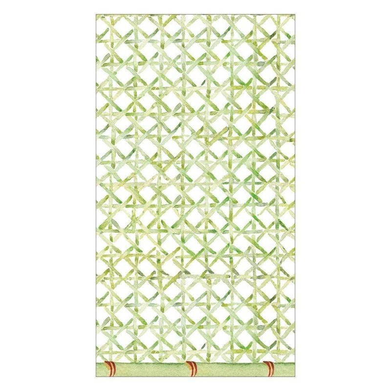 Caspari Trellis Paper Guest Towel Napkins - Two Packs of