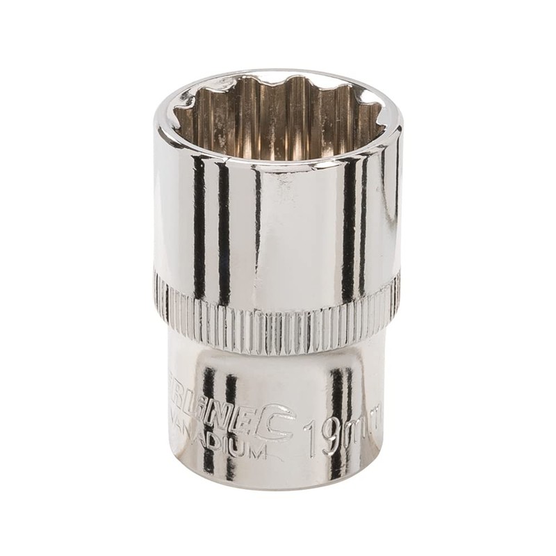 Silverline 687231 Socket 1/2" Drive 12pt Metric 19 mm