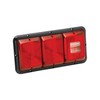Bargman 34-84-009 Tail Light (Horizontal Mount Triple Red with Stop/Tail/Turn