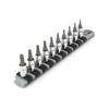 TEKTON 1/4 Inch Drive Torx Bit Socket Set with Rail,