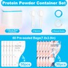 Bettoor 66Pcs Protein Powder Travel Container Set, 2 Styles 60
