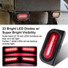 Partswcgg 6" Oval Led Trailer Tail Lights Kit w/Mounting Brackets,2Pcs