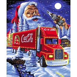 Gofission Diamond Painting Santa Clause Snow House Truck by Numbers Kits, DIY 5D Diamond Art Cross Stitch Full Drill Crystal Rhinestones 12x16 inch (Santa Claus4)