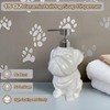 Dog Soap Dispenser, Caahanjia White Ceramic Lotion Dispenser, Funny Ceramic