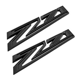 Pair Set Matte Black Z71 Emblem 11.5Inch 3D Badge Decal Sticker Replacement for 2019-2021 Silverado 1500 2500 3500 Decal Badge 84632695 Nameplate ((Two PC))