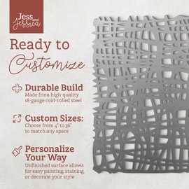 Jess and Jessica - Custom Size Metal Lattice Panel Screen for Fretwork Wall Panels, Fence Privacy Screen, Hand Rail Metal Fence Panels, Outdoor Privacy Screen, Patio Screen Decorative Screen Panel