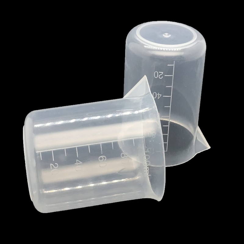 8 Pcs Epoxy Mixing Cups, 100ml/3.4oz Plastic Graduated Cup Clear
