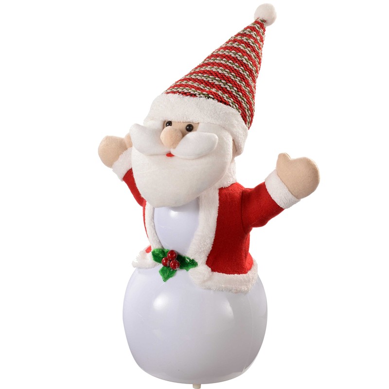 WeRChristmas Santa with 8 Musical Songs and Snowing Snowflake Inside