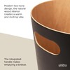 Umbra Woodrow 2 Gallon Modern Wooden Trash Can, Wastebasket, Garbage