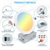 6 Pack 7 Inch 3CCT Ultra-Thin LED Recessed Light with