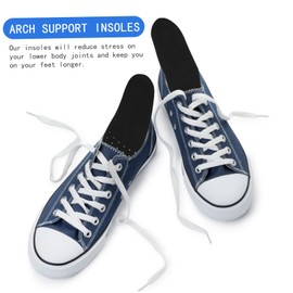 minkissy 1 Pair Pu Sports Insole Shoe Cushion Foot Arch Support Insole Insoles for Plantar High Arch Support Inserts Plantar Arch Support Shoe Inserts Height Insole Black Gel