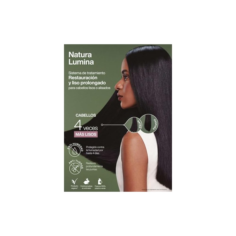 Lumina Mascara Restauradora Cabello Liso o Alisado 250 ml Natura