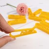 AUEAR, 10 Pack Yellow Plastic Garbage Bin Clip Non-Slip Clips