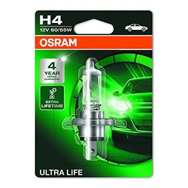 Osram 64193 H4 Halogen Spot Light, 12 V, Ultra Life, White (White)
