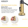 AIMADI Black Faucet Kitchen,Commercial Black Gold Kitchen Faucet Matte Black