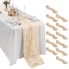 Bailarina 12 Pack Cheesecloth Table Runner 17x108 Inch Long Gauze