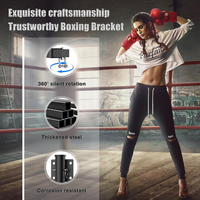 BaiYuan Heavy Bag Hanger - Adjustable Wall Mount Punching Bag