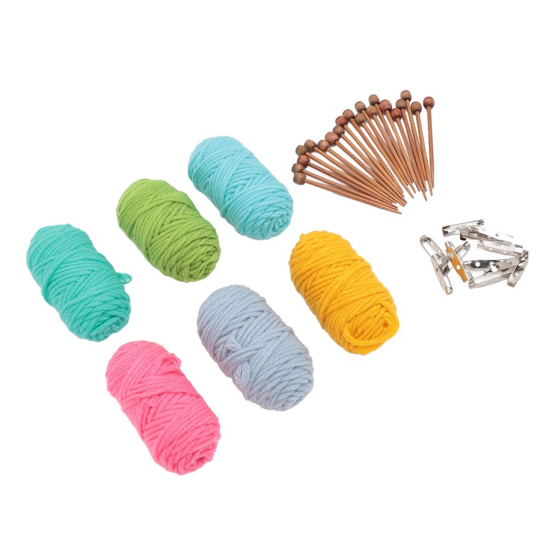 Mini Knitting Tools Set Single Pointed Knitting Needles and 6