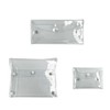 Natiform 3Pcs Pvc Clear Button Case Pencil Bag Toiletry Pen,