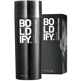 BOLDIFY Hair Fibres for Thinning Hair (GREY) - 56g Bottle - Undetectable & Natural Hair Filler Instantly Conceals Hair Loss - Hair Powder Thickener, Topper for Fine Hair for Women & Men