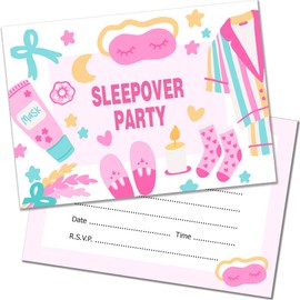 Olivia Samuel 20 x Sleepover Party Invites from A6 Double Sided Cards with Envelopes