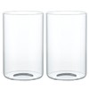 Skelang Clear Lip-less Glass Lamp Shade, Cylindrical Light Cover with