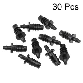 sourcing map Barb Drip Pipe End Closure Cap 4mm and 8mm Inner Diameter Hose Plug Connector for Garden Agricultural Irrigation System, Plastic 30pcs