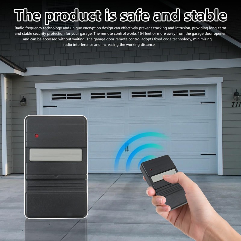 Compatible for Genie 9/12 Dip Switch Garage Door Opener Remote,