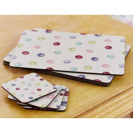 Cooksmart Pack of 4 Table Place Mats | Place Mats For Table With British Designs | Table Mats For All Types Of Kitchens - Spotty Dotty