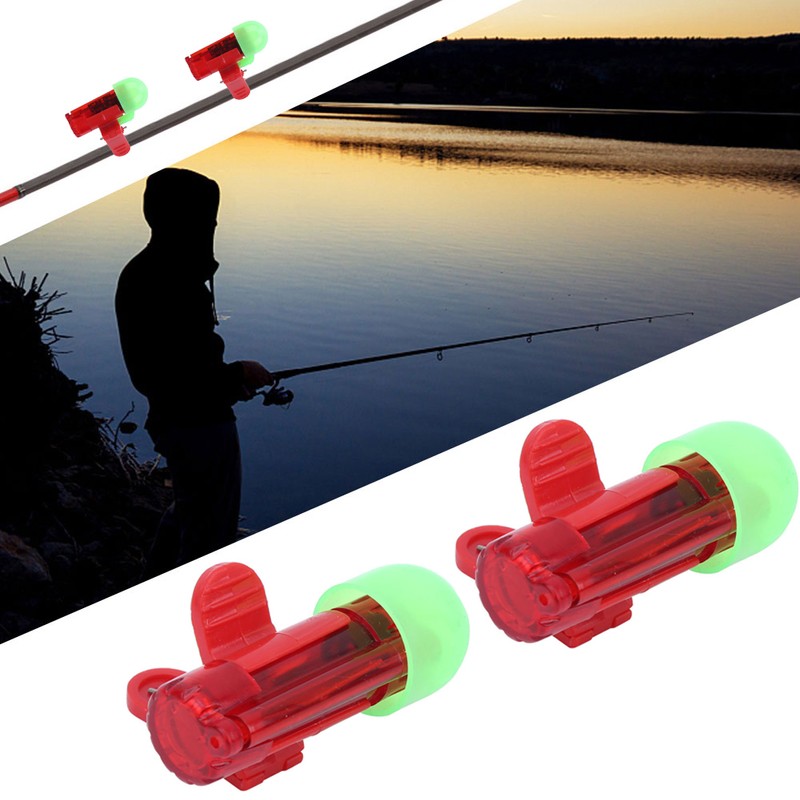 2 Sets Night Fishing Sensor Light Pole Alarm LED Signal