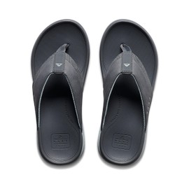 REEF Cushion Norte Men's Flip Flop, Arch Support, Soft Cushion Footbed, Water Friendly, Non Marking Outsole, Grey/Ether, 12