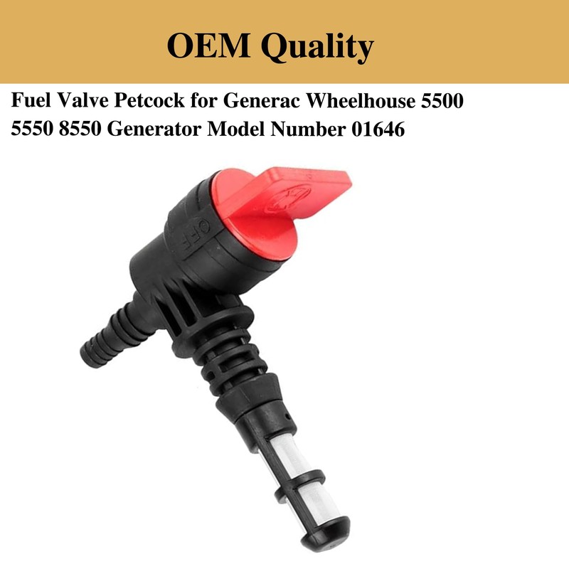Fuel Valve Petcock Replacement for Generac Wheelhouse 5500 Generator Model#