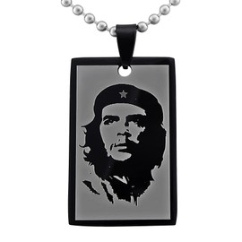 Hanessa Jewellery Men's / Women's Necklace Che Guevara Freedom Stainless Steel Statement Unisex Christmas Gift for Husband or Wife/Boyfriend or Girlfriend, Stainless Steel
