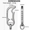 TISUR Titanium Carabiner Keychain Clip, Quick Release Key chain, Bottle