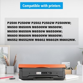 TONTINTA PB-211 PB211 Compatible Toner Cartridge Black for P2500W P2502W M6550NW M6600NW M6552NW M6602NW Printer (2 Pack)